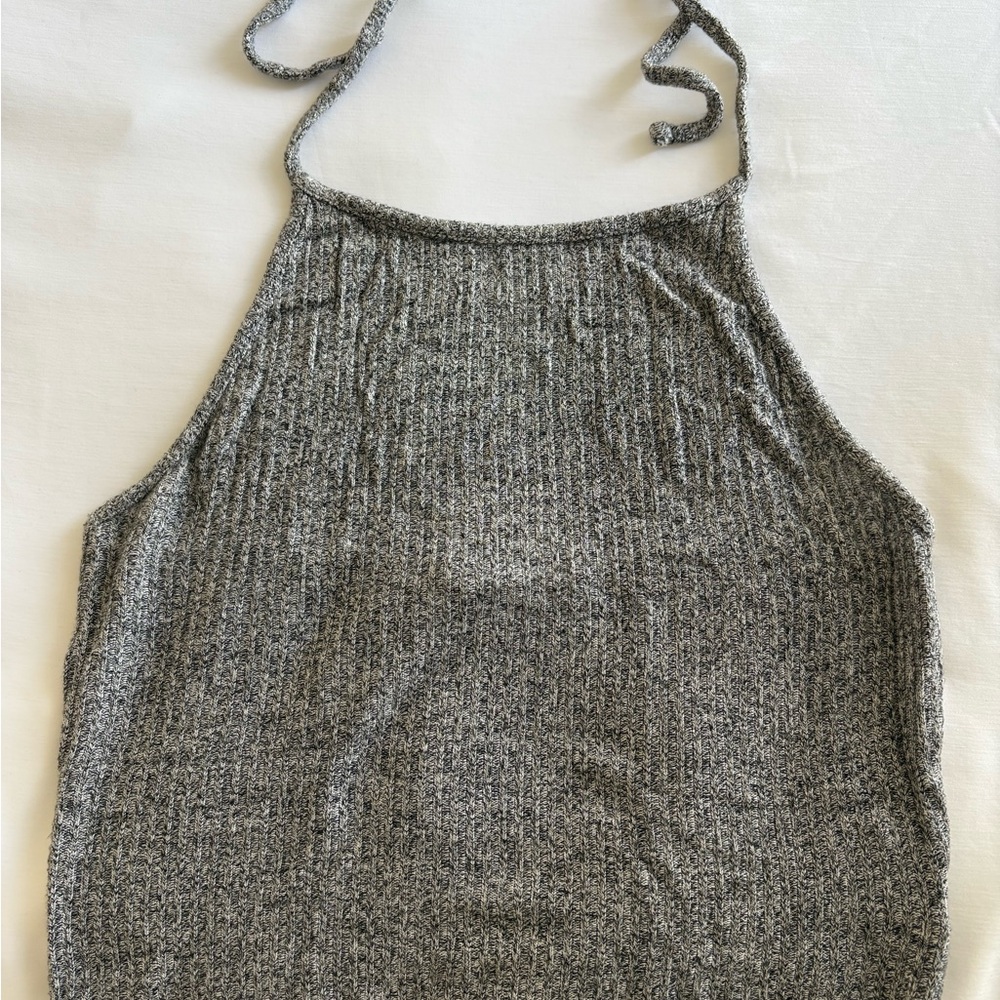 Gray Halter Top